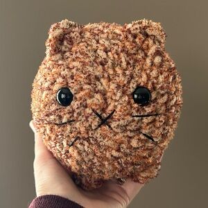 Handcrafted crochet loaf chonky cat stuffed animal toy